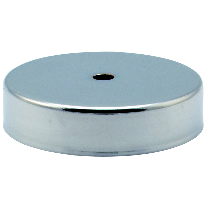 Rosone per sospensione metallico cromato 100mm altezza 36mm