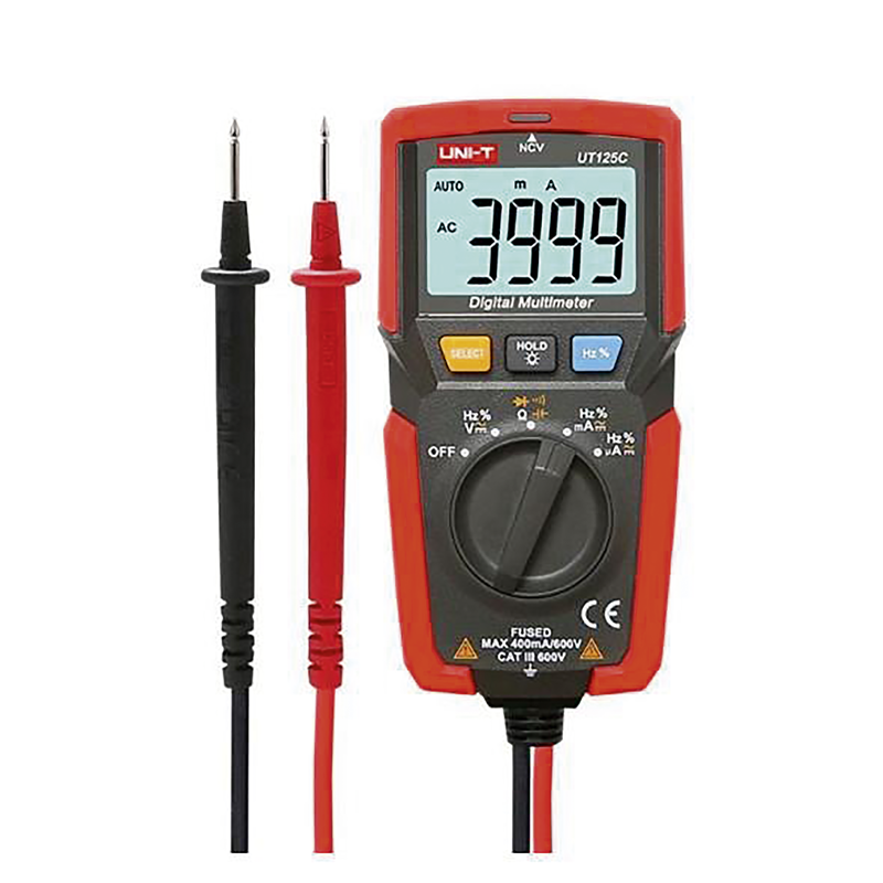 Multimeter AC/DC (0-600V/0-0.4A) CATIII 600V rt/sw