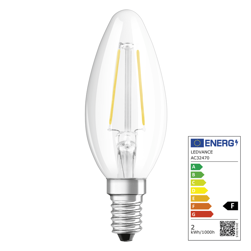 Osram LED Star Retrofit Classic B E14 240V 1.5W 136lm WW