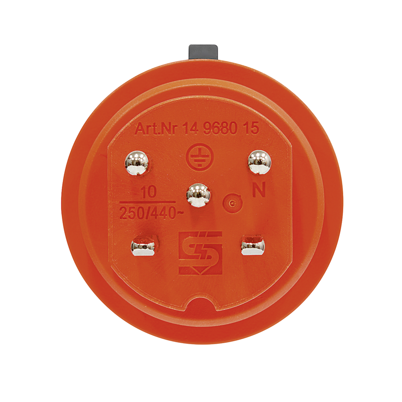 Stecker T15 IP55 anthrazitgrau/orange mit EAN