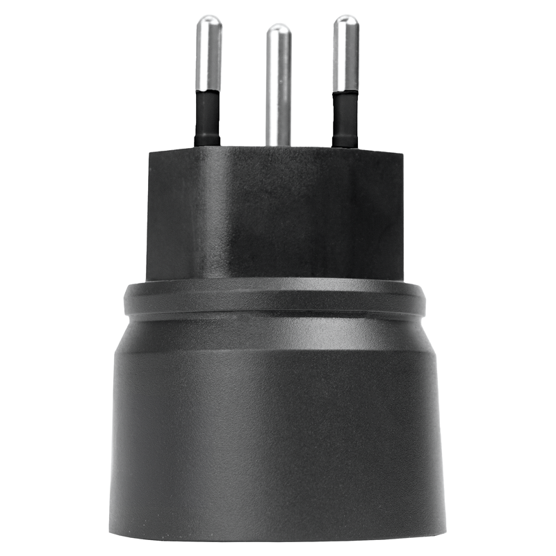 FIX Adapter Deutschland CEE7/7 - Schweiz T12 3-polig sw