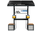 LiON Rack Ladestation mit 4 Ladeboxen mit Sitzbänke