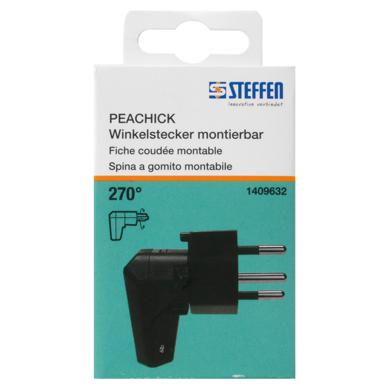Dreh-Winkelstecker T12 270° Peachick Move on sw