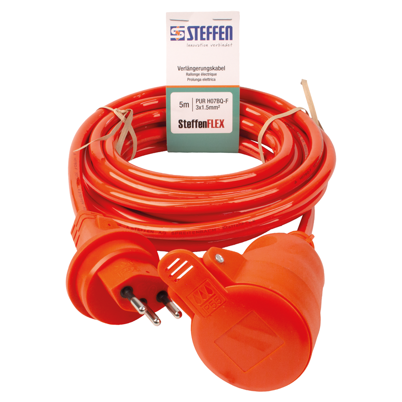 SteffenFLEX Verlängerungskabel PUR 3x1.5mm2 5m T13 IP55 or