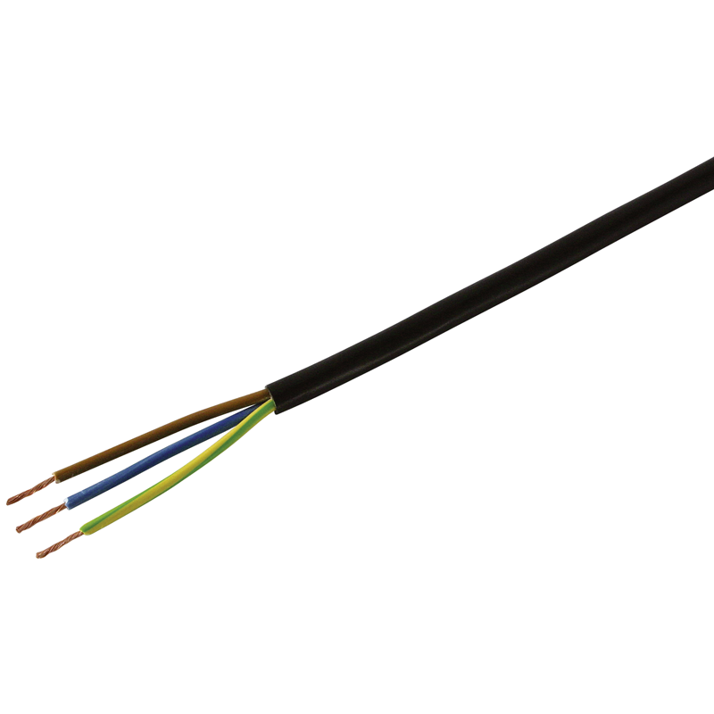 Tdlr Kabel 3x0.75mm² schwarz Spule 100m