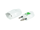 Spina+Presa 'Lock' T12/T13 bianco con interruttore