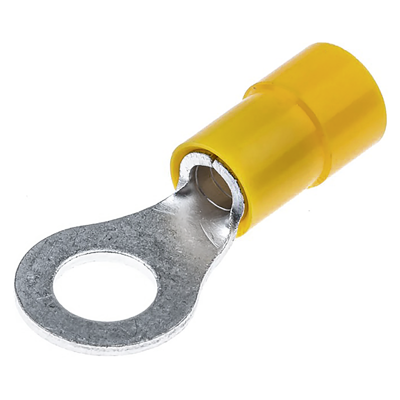 Capocorda ad anello isolato M6 (4-6mm2) giallo PU 6 pz.