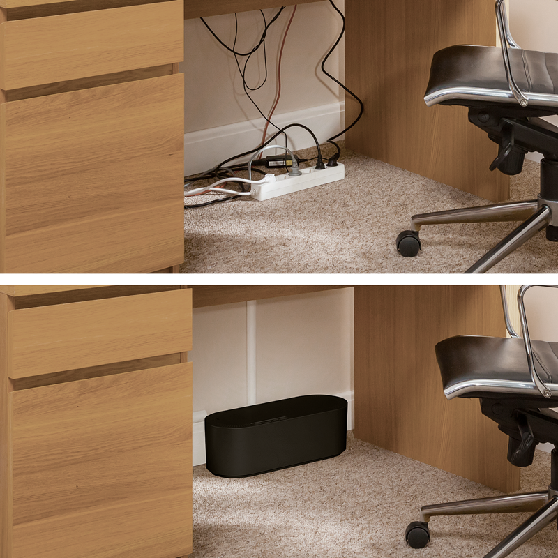 D-Line Kabelmanagement Design Box schwarz 410x165x135mm