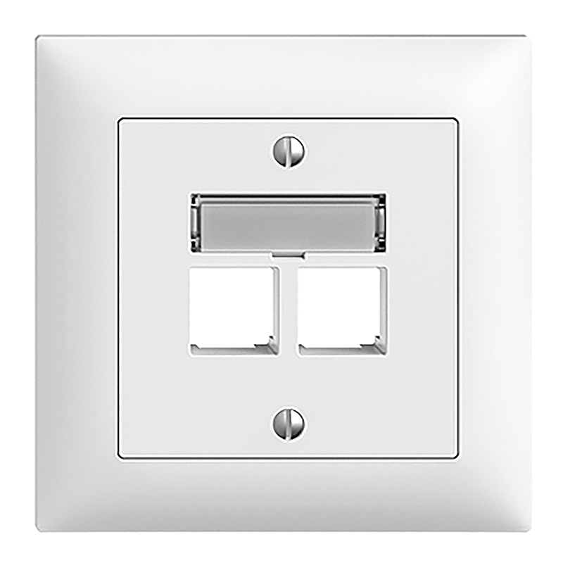 EDIZIOdue Set di copertura da inc. 2xRJ45 con inserto in carta bi