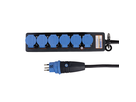 Presa multipla PROFESSIONAL 6xT13 GdV 3x1.5mm2 5m IP55 nr/bl