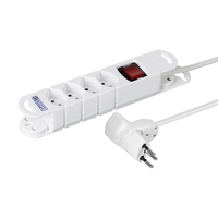 Multiprise VARIABL 4xT13 3m avec interrupt. + fiche coudée rotative MISTER T bl