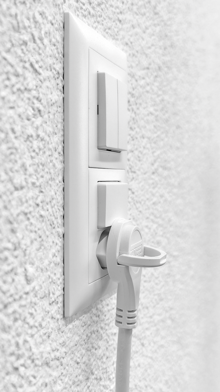 Rallonge blanche Td 3x1mm² 0.25m T12-T13 avec fiche plate coudée