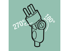 Verlängerungskabel mit Klappstecker Td 3G1.0mm² 0.5m T12-T13 IP20 sw