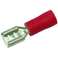 Flachsteckhülse isoliert 4.8x0.8mm (0.25-1mm2) rot VPE 6 Stk.