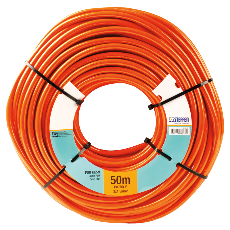 Cavo PUR 3x1.5mm² LNPE arancione anello 50m