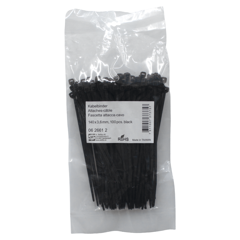 Fascette nera 140mm x 3.6mm