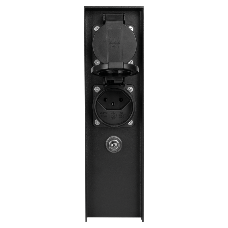 GardenLine Steckdosensäule 2xT13 IP55 mit Überstromschutzschalter