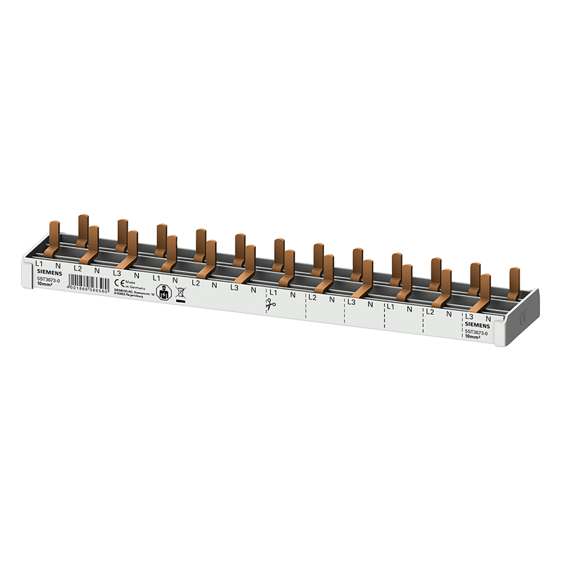 Stiftsammelschiene 3P+N 63A 12 Module isoliert