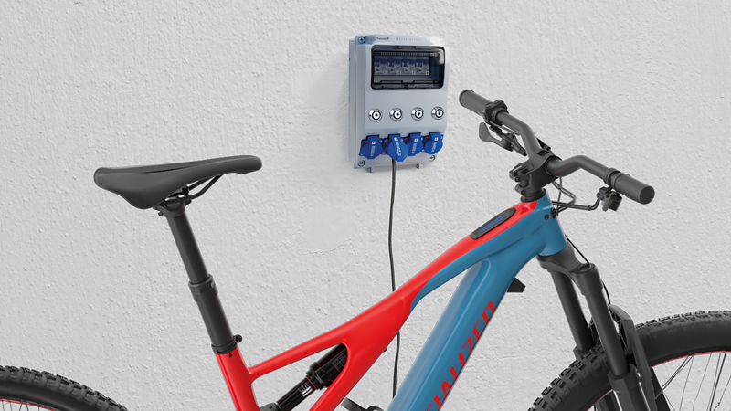E-Bike Ladestation 4xT13 mit Schlüssel