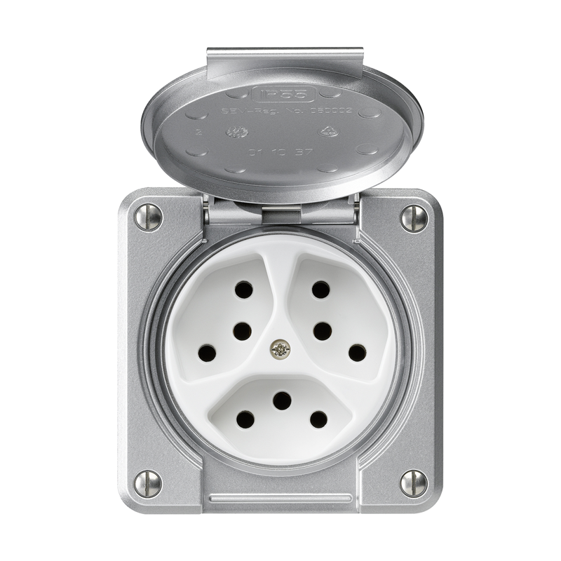 ROBUSTO Presa da inc. umido 3xT13 QuickConnect IP21 al