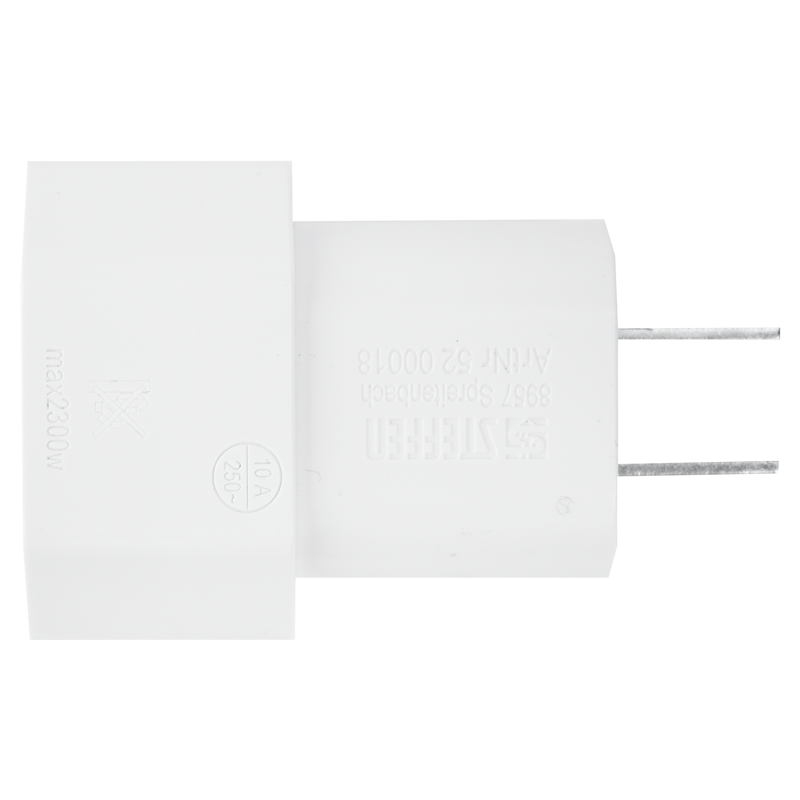 Adaptateur de voyage Euro - USA 2 pôles max. 10A bl
