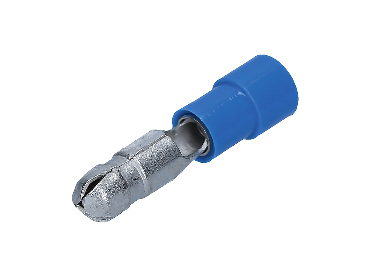 Rundstecker isoliert 4mm (1.5-2.5mm2) blau VPE 5 Stk. - A. Steffen AG