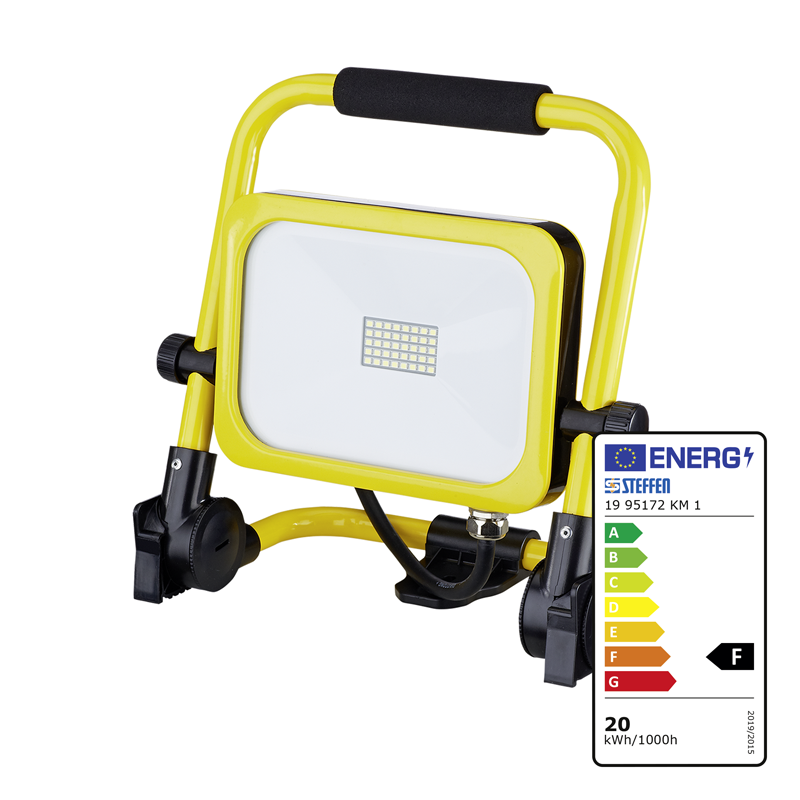 WORKLIGHT LED Strahler 20W mit Traggriff und klappbarem Standfuss 5m