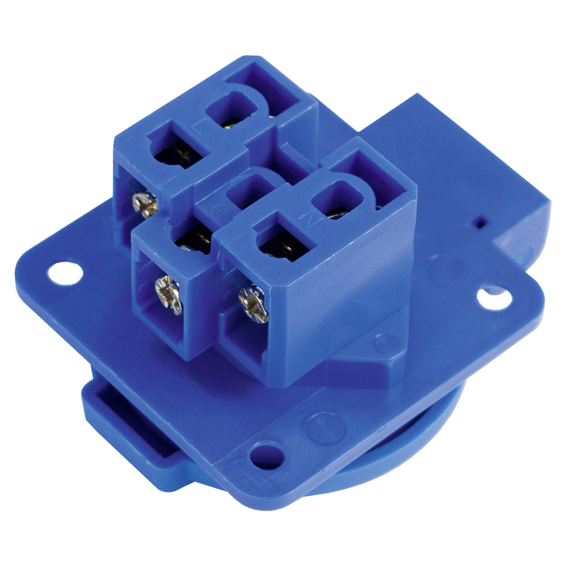Prise à encastrer T13 IP20 couvercle bleu