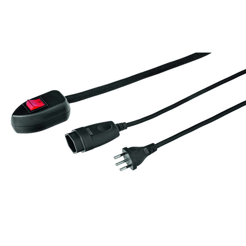 Stromsparkabel MOUSE Td 3x1mm2 5m (1.5m+3.5m) T12-T13 mit ext. Kabelschalter sw