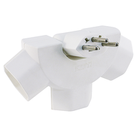Adaptateur multiple PEACOCK 3xT13 inclinable à 180° bl