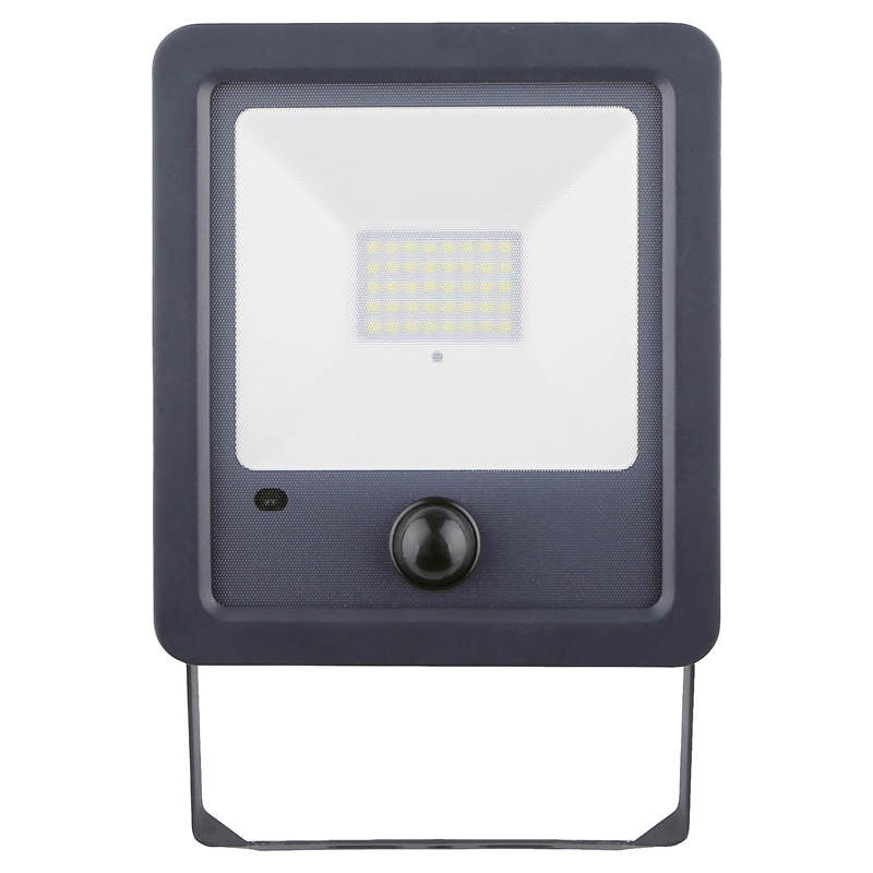 WORKLIGHT projecteur à LED solaire 50W gris avec PIR 120° 6-8m