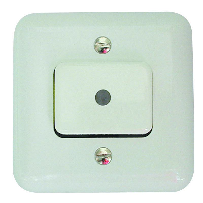 MICA AP-Drucktaster SCHLIESSER 1L beleuchtet (Orientierung/Kontrolle) ws