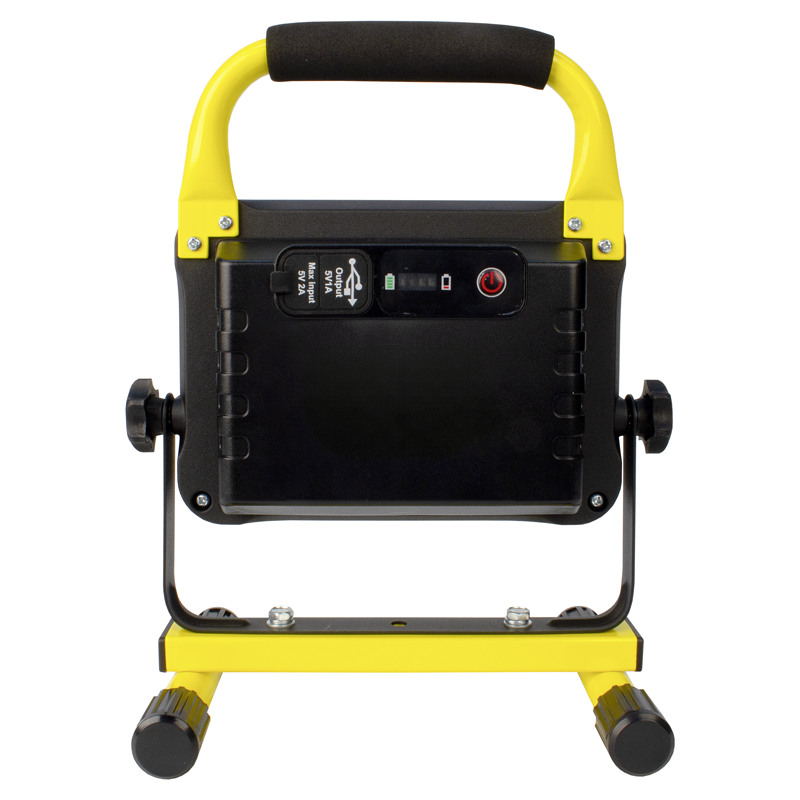 WORKLIGHT LED Akku-Strahler 30W mit Traggriff und Standfuss, gelb