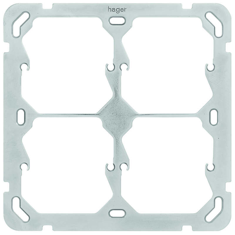 HAGER Piastra di montaggio QUADRUPLE (2x2) orizzontale ar
