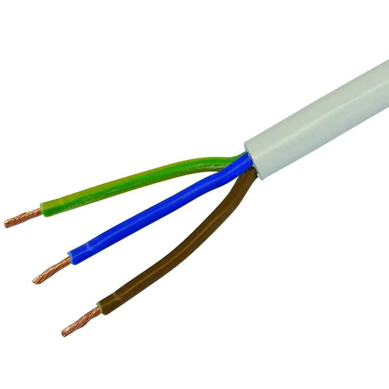 Td Kabel 3x1.5mm² weiss Spule  50m