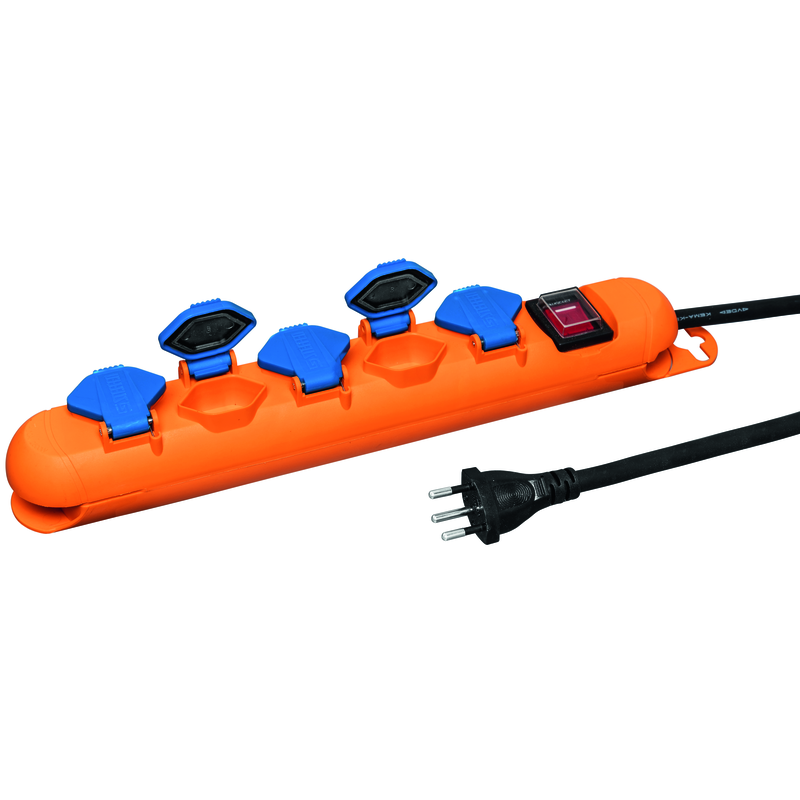 Mulitprise STRONG 5xT13 GdV 3x1.5mm2 3m avec interrupteur et aimants IP21 or