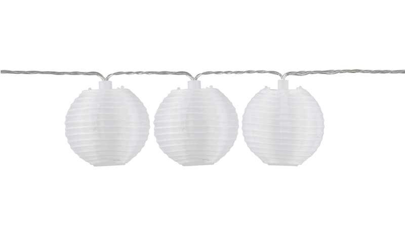 GardenLine LED Lampion-Lichterkette 10x0.06W LED warm weiss 5.5m IP55