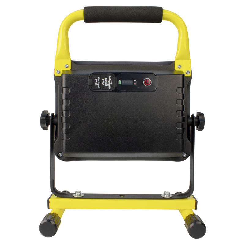 WORKLIGHT Projecteur LED à accu 45W avec poignée et support, jaune