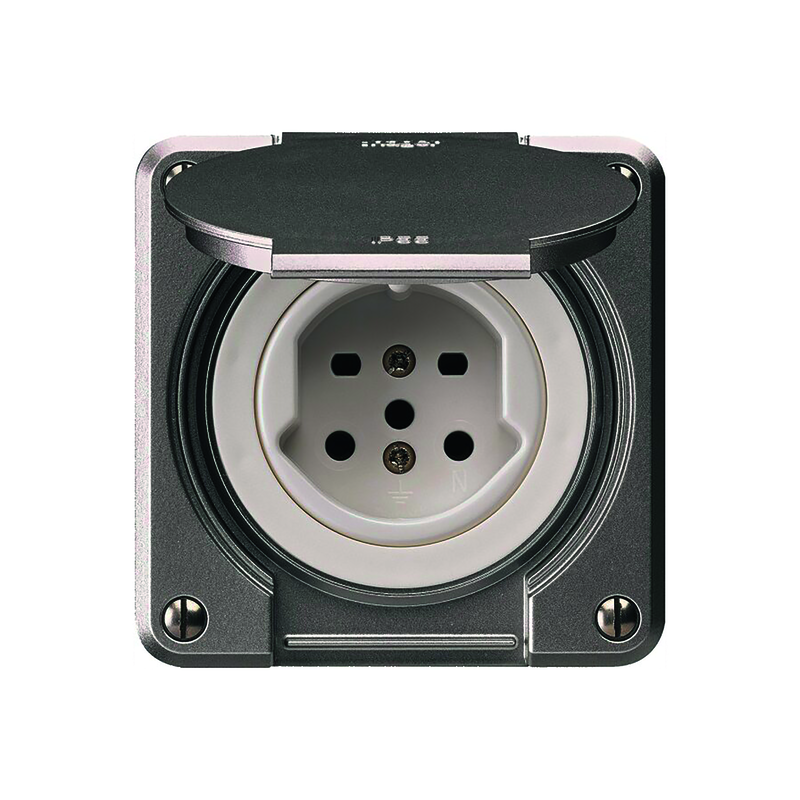 ROBUSTO UP-Nass-Steckdose 1xT15 (10A/400V) IP21 ws