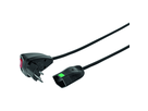 Verlängerungskabel Td 3x1mm2 5m T12-T13 mit Überstromschutz und Lock-Funkt. sw