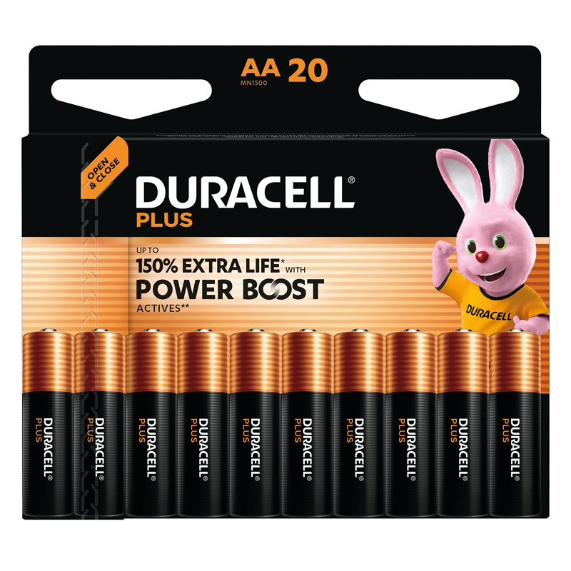 Duracell Plus Power Boost 1.5V MN1500 LR6 AA
