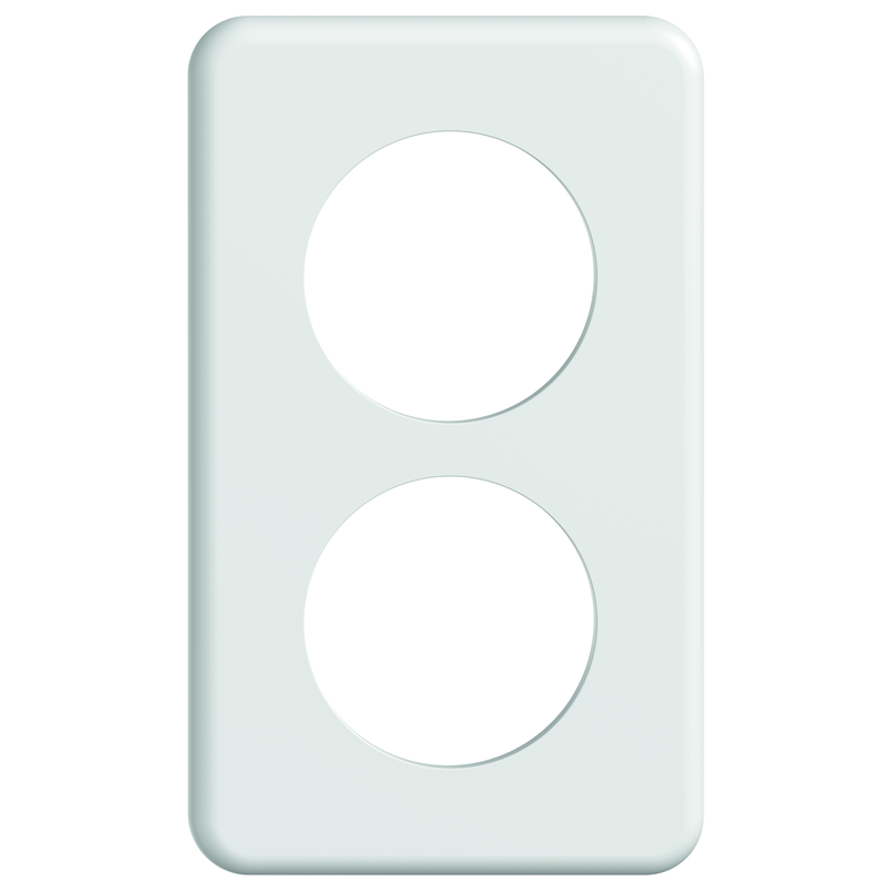 STANDARDdue Piastra di copertura da inc. DOPPIO Ø 50mm bi