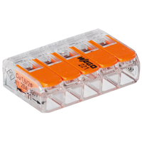 Steckklemme COMPACT 5x 0.14-4mm2 mit Betätigungshebel tr/or VPE 25 Stk.