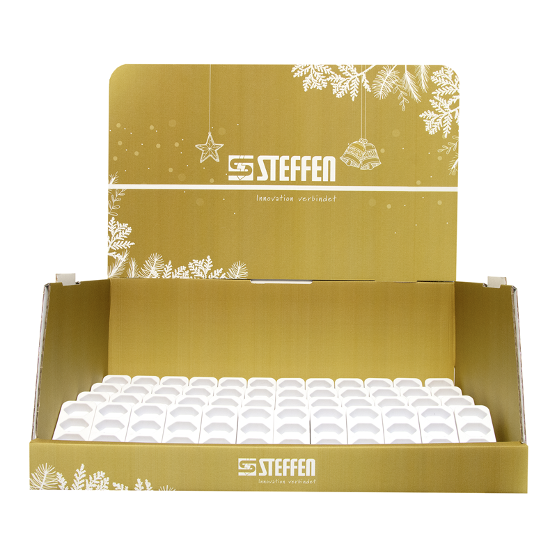 X-MAS Schüttendisplay Mehrfachadapter 3xT13 weiss Inhalt 50 Stk.