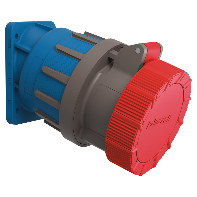 CEE Rotor 20° Winkel-Steckdose 125/5 400V 6h vernickelt