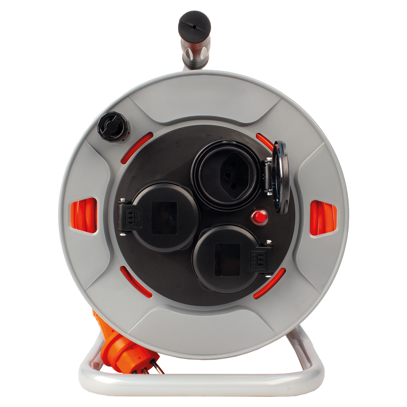 Avvolgicavo in plastica 3xT13 IP55 SteffenFLEX PUR 3x1mm² 25m gr/nr