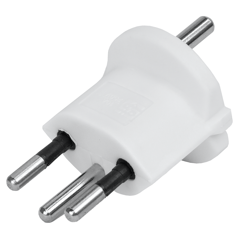 Adaptateur FIXE Allemagne CEE7/7 - Suisse T12 3 pôles bl