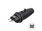 Stecker T13 IP55 schwarz mit EAN