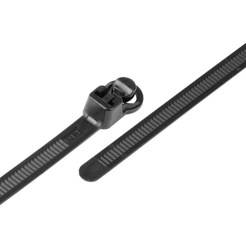 Attaches-câbles noire 311.9mm x 7.5mm facile détachable, Pack à 25 pcs.
