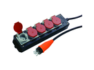Steckdosenleiste GUMMI 5xT15 GdV 5x1.5mm2 3m IP21 sw/rt
